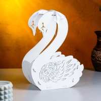 Кашпо деревянное "Лебедь", 17,5х11х24,5 см,дуб, белый Кашпо деревянное "Лебедь", 17,5х11х24,5 см,дуб, белый