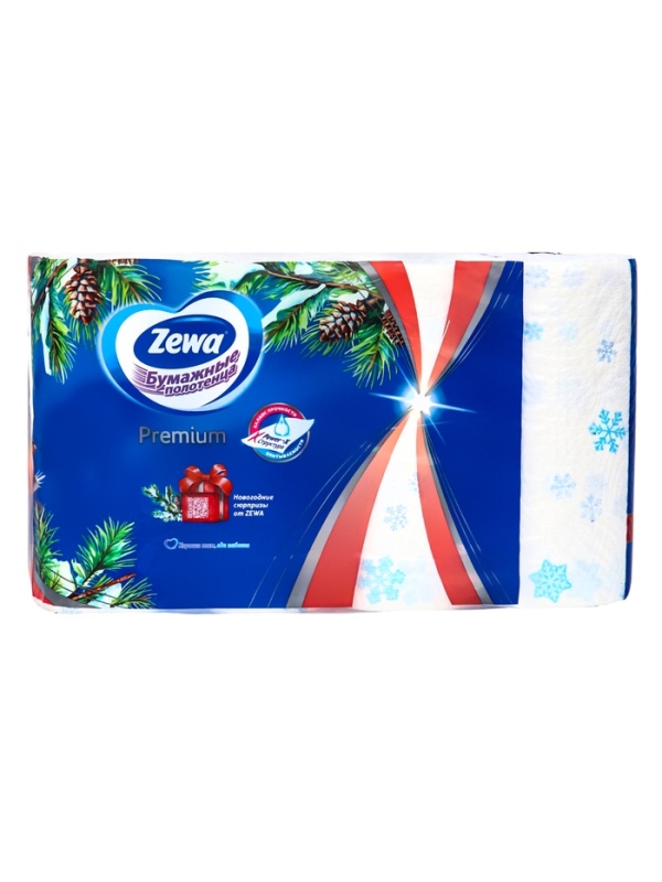 Бумажные полотенца Zewa Premium Decor, 2 слоя, 4 шт