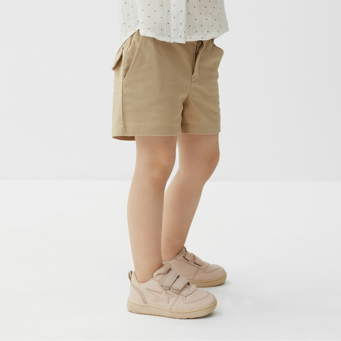 Шорты детские MINAKU: Cotton Collection цвет бежевый, рост 98