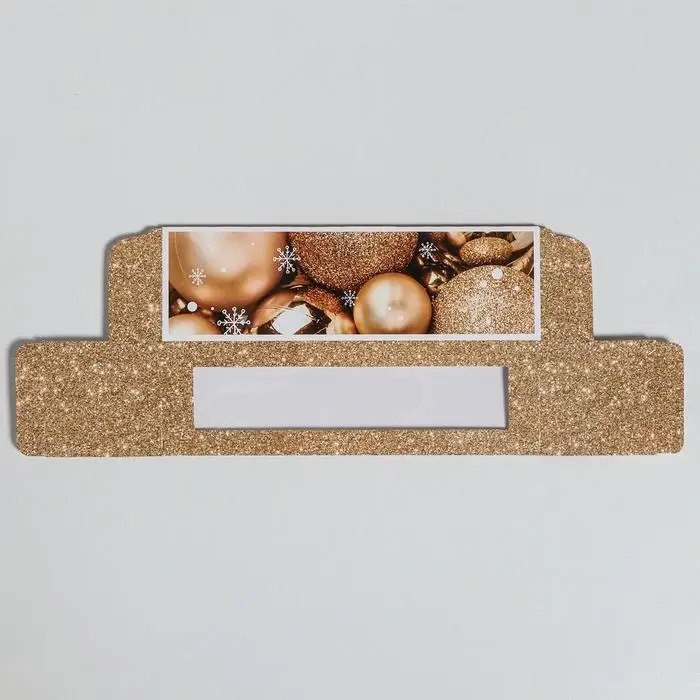 Коробка складная &laquo;Новогодние шары&raquo; 18 х 5,5 х 5,5 см.