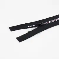 Молния &laquo;Трактор&raquo;, №5, разъёмная, замок автомат, 80 см, чёрная, белая, красная