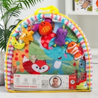 Развивающий коврик с дугами &laquo;Слоник и друзья&raquo;, квадратный, Крошка Я