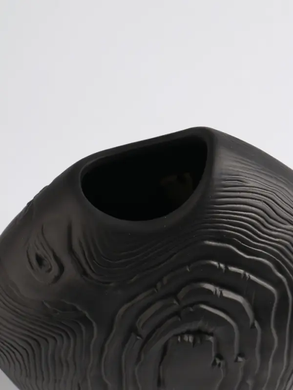 Ваза &laquo;Бего&raquo;, 24&times;21 см, керамика, чёрная