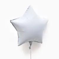 Воздушные шары фольгированные 18" "Звезда" цвет белый,  набор 5 штук