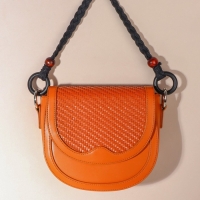 Ручки для сумки, 2 шт, вощёный шнур/дерево, 48 &times; 2 см, цвет чёрный