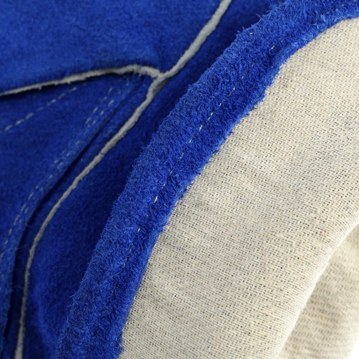 Краги сварщика спилковые WELDESTAR, 350 мм, АВ, усиленные, синие