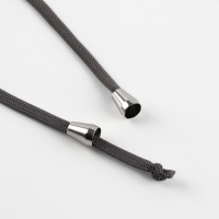 Наконечник для шнура, d = 4 мм, 13 &times; 10 мм, 100 шт, цвет серебряный