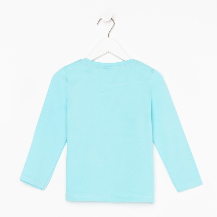 Лонгслив для мальчика, цвет голубой, рост 80