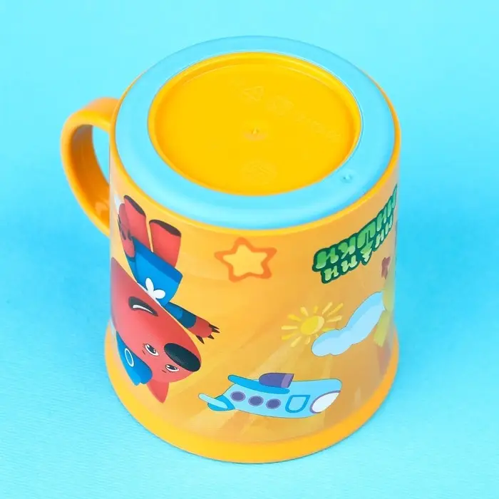 Кружка детская &laquo;Ми-Ми-Мишки&raquo; с нескользящим дном, 200 мл., цвет оранжевый