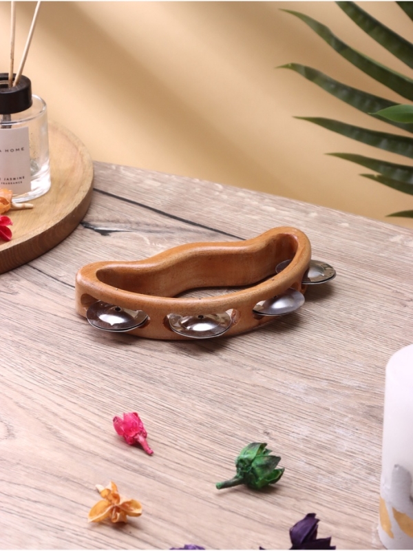 Сувенирный музыкальный инструмент "Тамбурин" махагон, 17х9х3 см