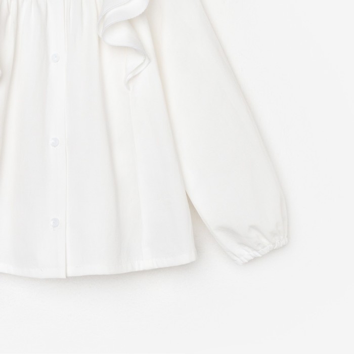 Рубашка для девочки KAFTAN, размер 34 (122-128), цвет белый
