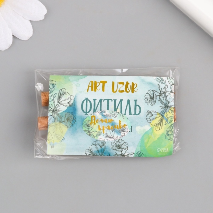 Фитиль для свечи дерево с металлическим держателем круглый набор 2 шт 0,6х6,5 см Фитиль для свечи дерево с металлическим держателем круглый набор 2 шт 0,6х6,5 см