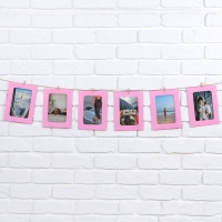 Гирлянда для фотографий с прищепками &laquo;Розовая&raquo;, 6 шт
