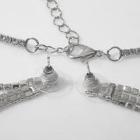 Набор 2 предмета: серьги, колье &laquo;Водопад&raquo; кольцо, цвет белый в серебре, d=13 см