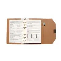 Органайзер на кольцах, C6, с клапаном, 80л, линия, к/зам, Бежевый