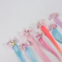 Локон накладной &laquo;Бантик&raquo;, прямой волос, на заколке, 32 см, цвет МИКС