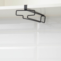 Держатель для бокалов подвесной на 4 предмета Доляна, 10,5&times;26&times;7,5 см, цвет чёрный