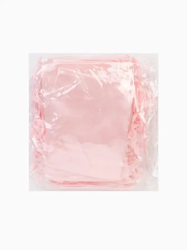 Набор подарочных атласных мешочков 50 шт., 8*10см, цвет светло-розовый (9911259)