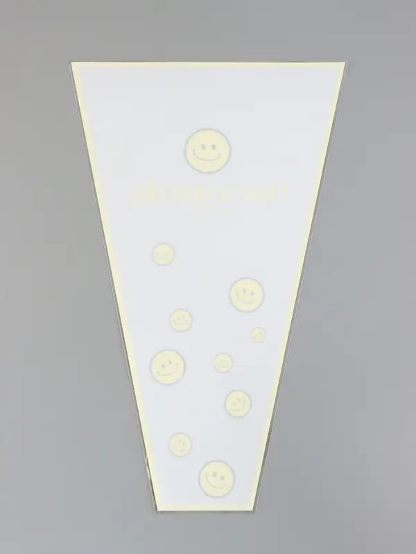 Пакет цветочный Конус, белый, 28&times;9&times;44 см&plusmn;1 см