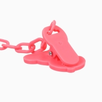 Пустышка классическая, с держателем, +0мес., цвет розовый