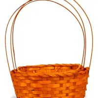 Набор корзин 3 шт 22х18x10 24х19x10 27х21x10 см ручка h=24/26/28 см оранжевый