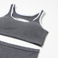 Комплект женский (топ, трусы) цвет темно-серый, размер 42-44