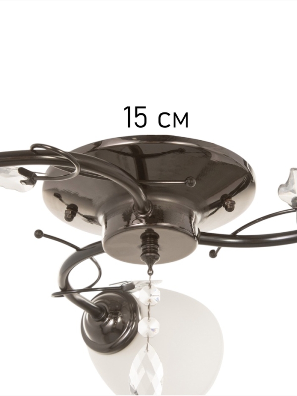 Люстра Люстра "Том" 3х40Вт Е27 черный хром 56х56х26см