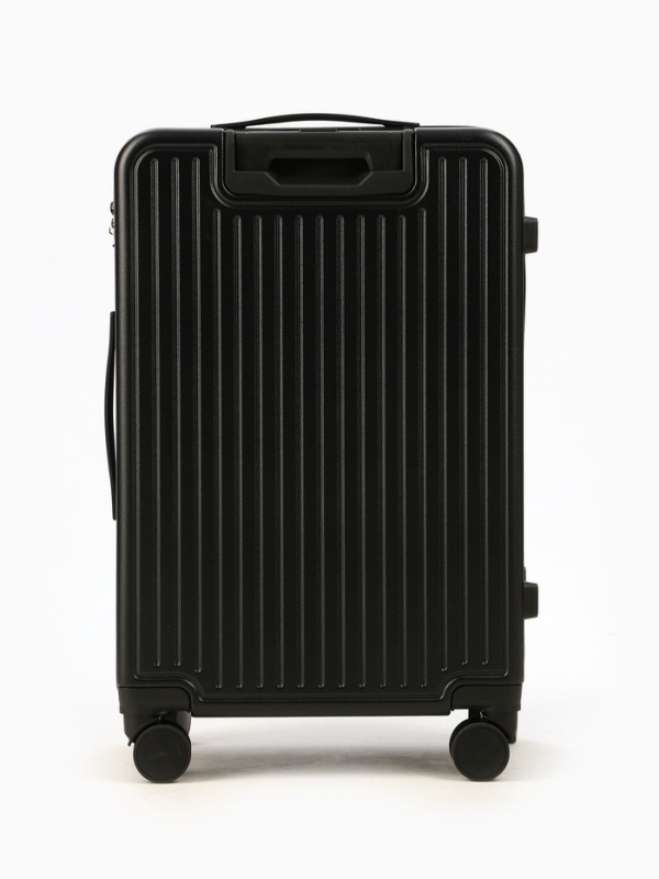 Чемодан 24", PС, 42*27*66, отд на молнии, код замок, 4 колеса, черный