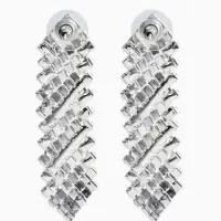 Набор 2 предмета: серьги, колье со стразами &laquo;Лёд&raquo;, d=13.5 см, белый в серебре