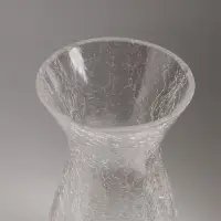 Ваза стекло настольная "Паутинка" изгиб, 25х12,5 см, прозрачный