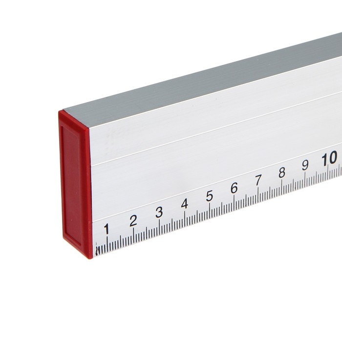 Уровень алюминиевый ЛОМ, 2 глазка, линейка, 800 мм