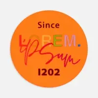 Наклейка тканевая Lunga Round, M, оранжевый неон