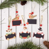 Подвеска новогодняя &laquo;Зимушка&raquo; с досочкой для пожеланий, под мел, МИКС