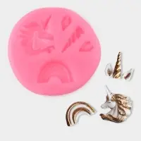 Молд &laquo;Радужный единорог&raquo;, силикон, 6.3&times;0.5 см, МИКС