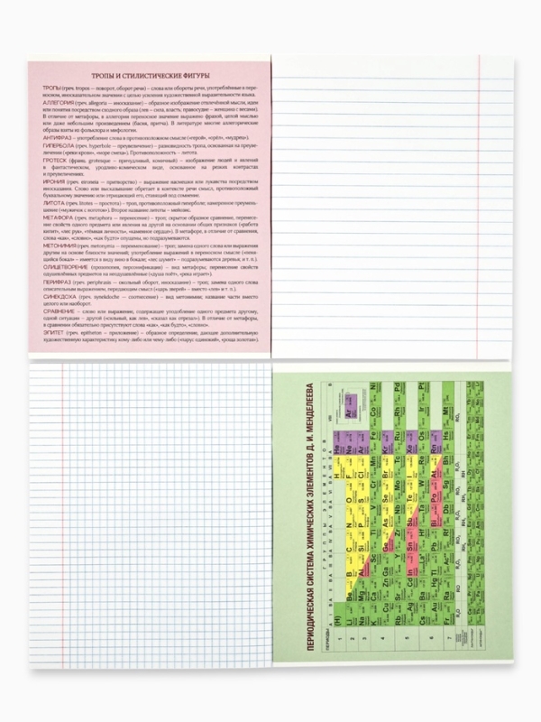 Набор тетрадей 48 листов, 10 предметов, внутренний блок №1 &laquo;Градиент&raquo; ТВИН лак, уф лак