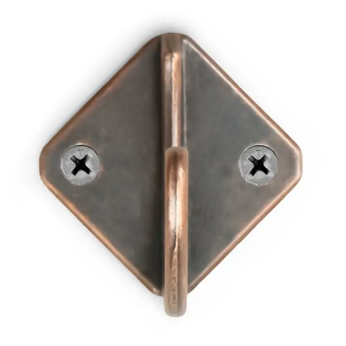 Крючок мебельный ТУНДРА TKO026, однорожковый, медь, 20 шт.