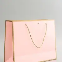 Пакет подарочный, розовый , с бантом, 32 х 25 х 11 см