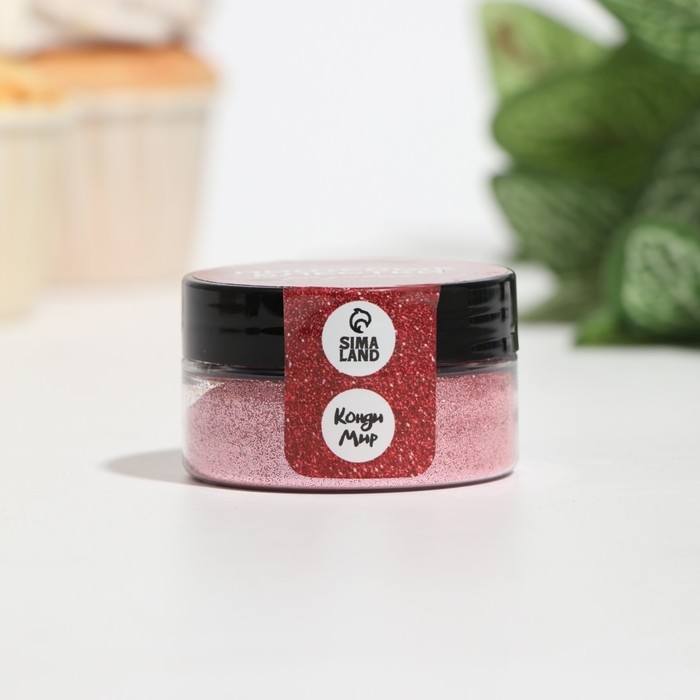 Пищевые блёстки КондиМир крупной фракции, розовые,10 г