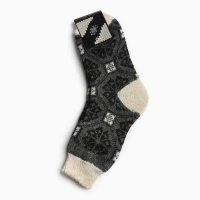 Носки новогодние мужские шерстяные &laquo;Снежинка в орнаменте&raquo; цвет серый, размер 27