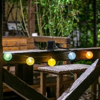 Садовая гирлянда на солнечной батарее «Клубки» Uniel, IP44, 1,8 м, теплый белый Садовая гирлянда на солнечной батарее «Клубки» Uniel, IP44, 1,8 м, теплый белый