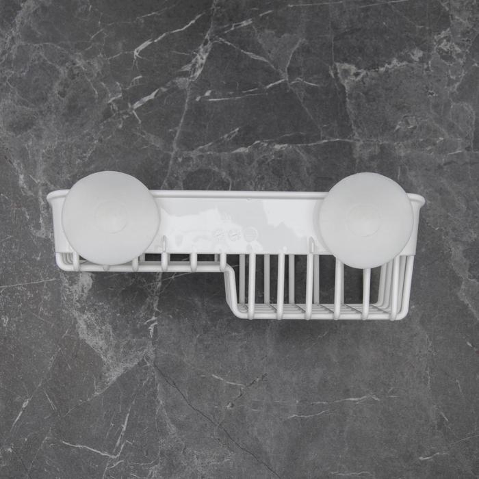 Держатель подвесной на присосках Helper, 23,6&times;12,5&times;7,9 см, пластик, цвет белый