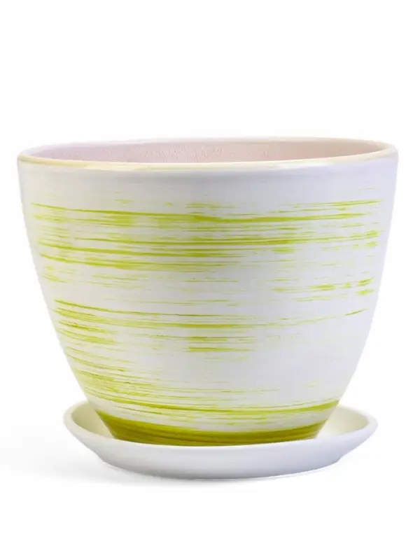 Горшок цветочный поддоном  8 л,  керамика, Тропики (М)