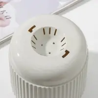 Горшок для цветов с поддоном &laquo;Вельвет&raquo;, 1,6 л, d=14 см, цвет белый ротанг