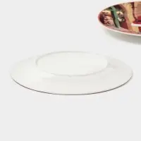 Набор тарелок новогодних &laquo;Ночь чудес&raquo;, 2 шт., d=19 см, керамика, подарочная упаковка, разноцветный