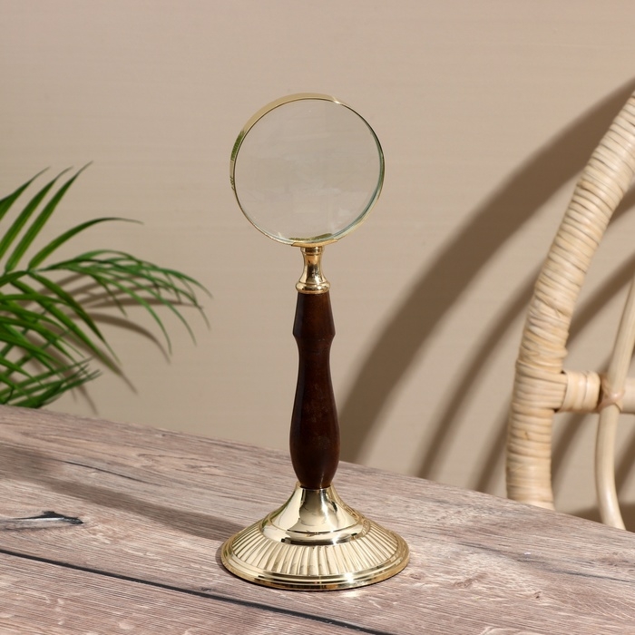 Лупа настольная сувенирная Лупа настольная сувенирная "Ари" дерево, латунь 25 см
