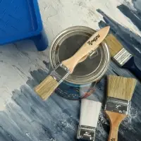 Кисть плоская ТУНДРА, смешанная щетина, деревянная рукоятка, 1", 25 мм