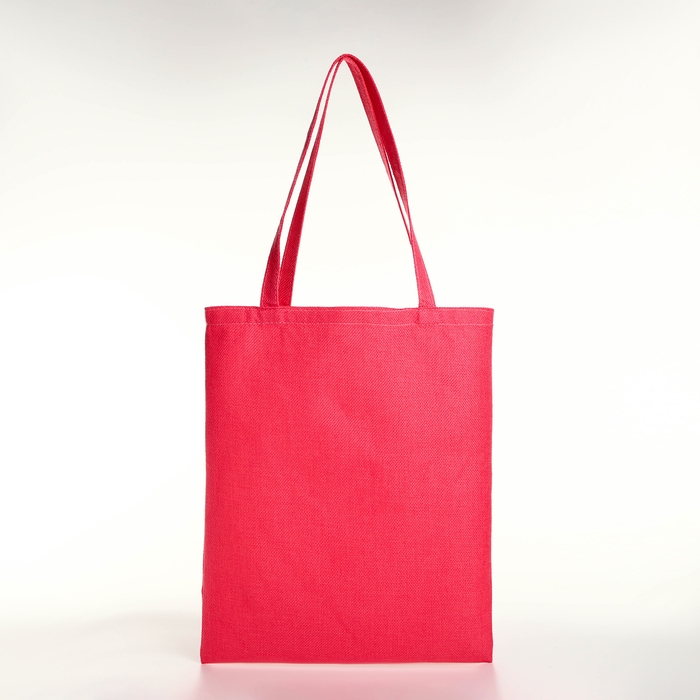 Шопер без застёжки, из текстиля, цвет розовый