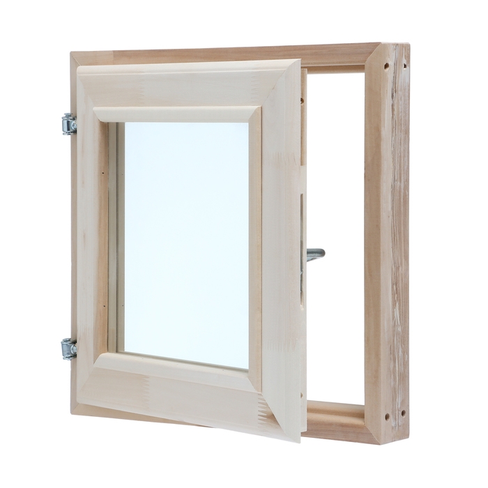 Окно, 40&times;40см, двойное стекло ЛИПА, наружнее открывание