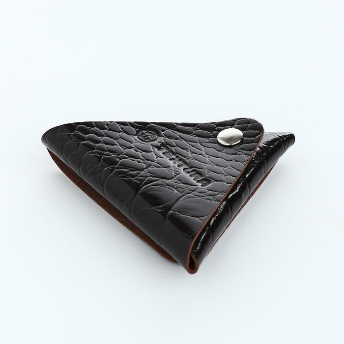 Монетница на кнопке TEXTURA, цвет коричневый Монетница на кнопке TEXTURA, цвет коричневый