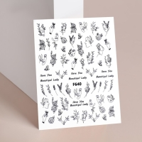 Наклейки для ногтей &laquo;Beautiful lady&raquo;, цвет чёрный